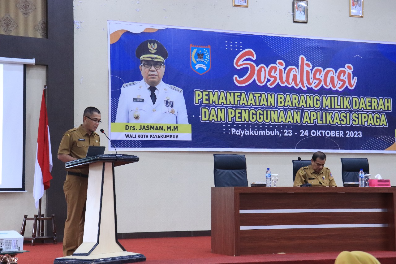 Sekretaris Daerah Kota Payakumbuh, Rida Ananda hadiri Sosialisasi Pemanfaatan Barang Milik Daerah